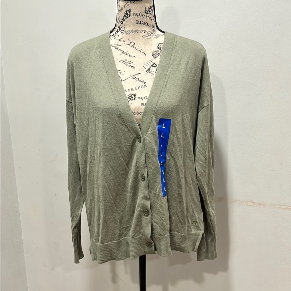 Banana Republic Olive Green Women's Cardigan Sweater Large